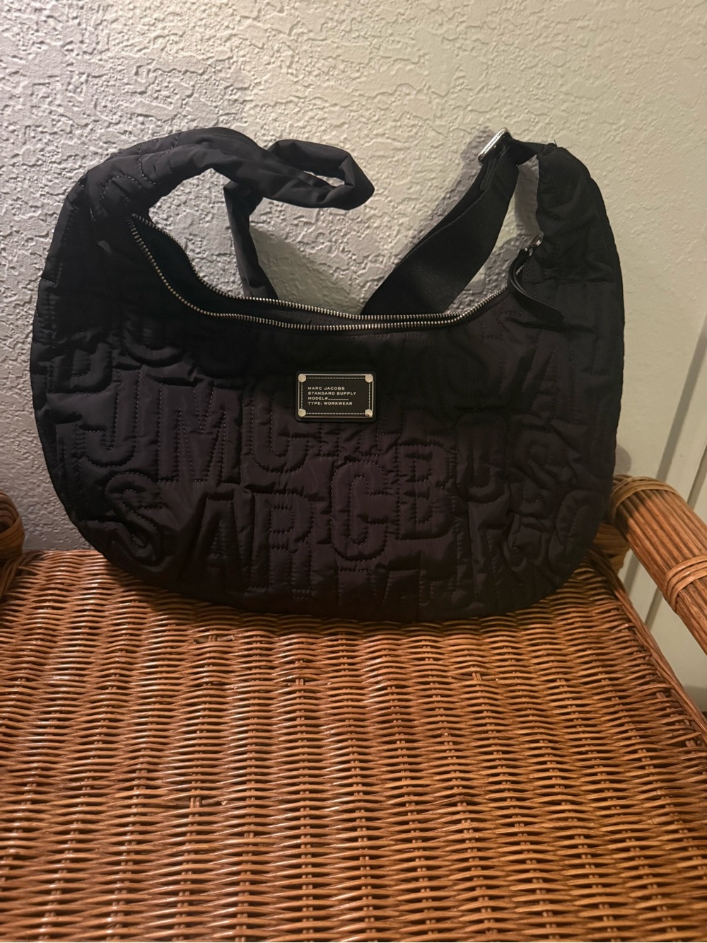 Marc Jacobs Black Quilted Shoulder Hobo